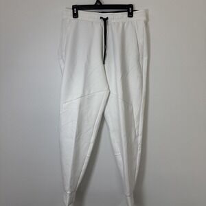 DSG Men's Sport Fleece Joggers - White W black trim Sz Med  $55 NEW
